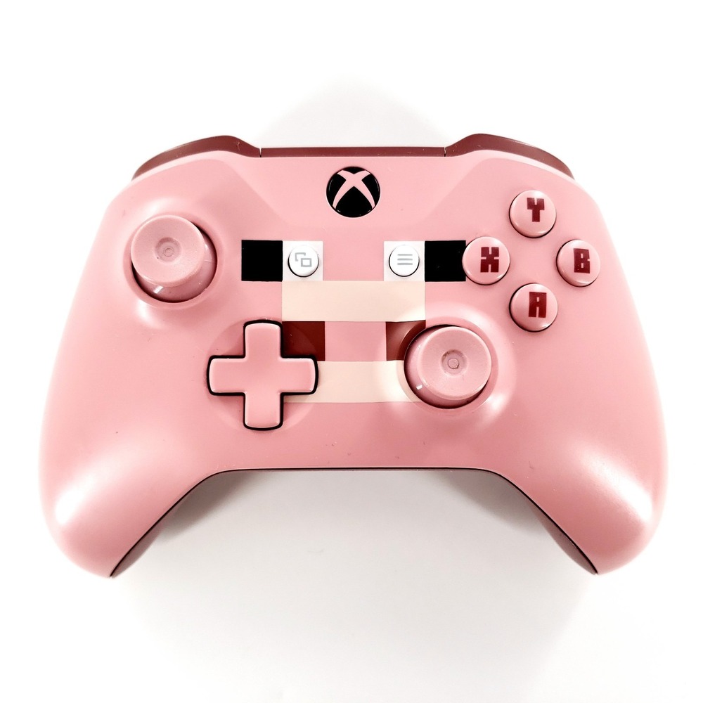Microsoft Xbox One Minecraft Pink Pig Wireless Controller 1708 Tested & Works